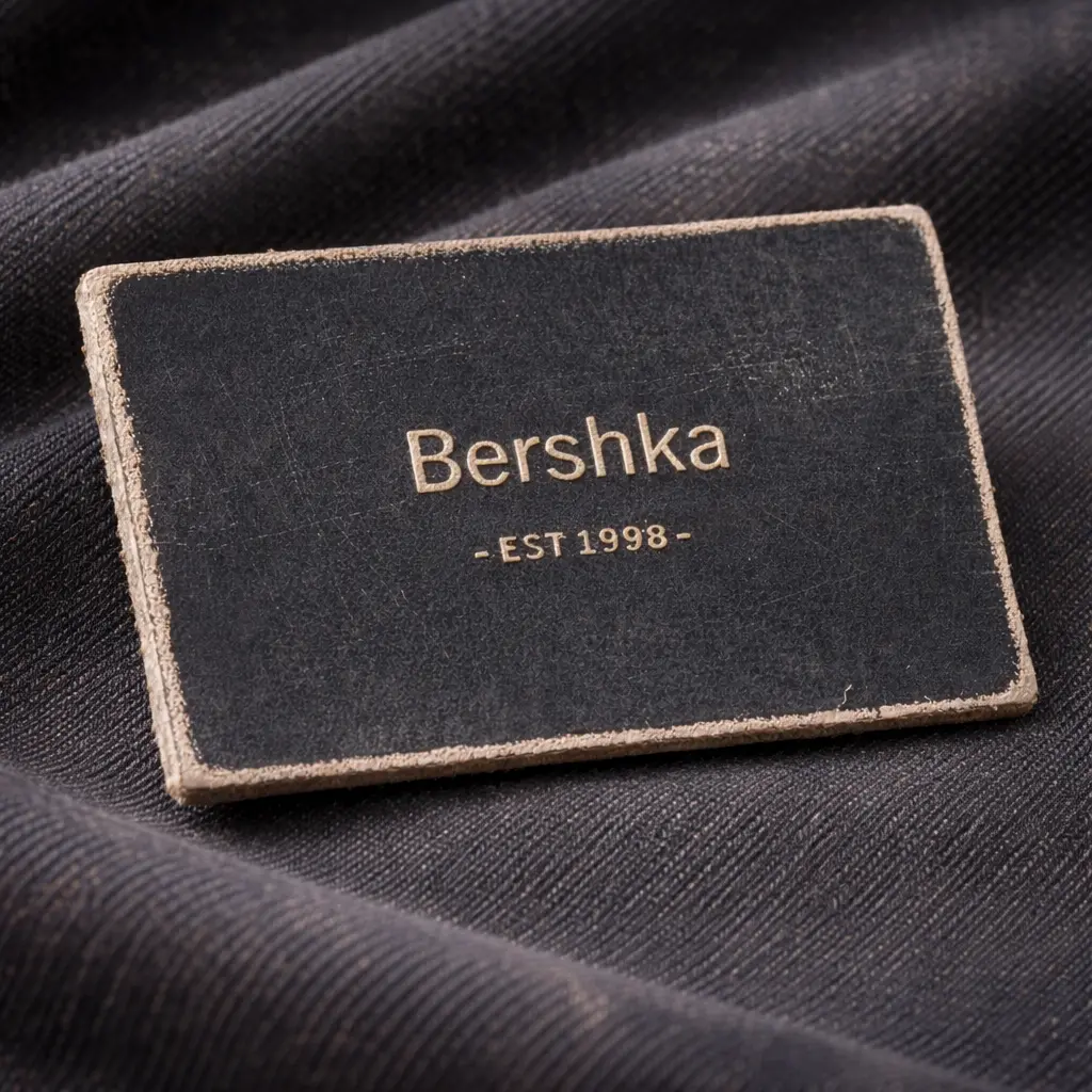 LL-3376 vintage style genuine leather label for jeans