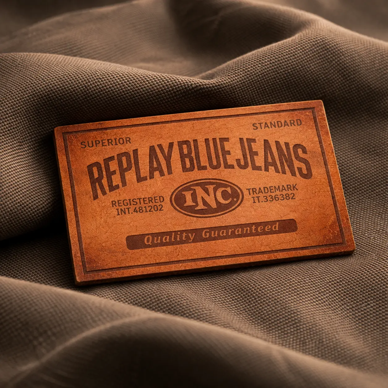 LL-3379 genuine leather label for jeans