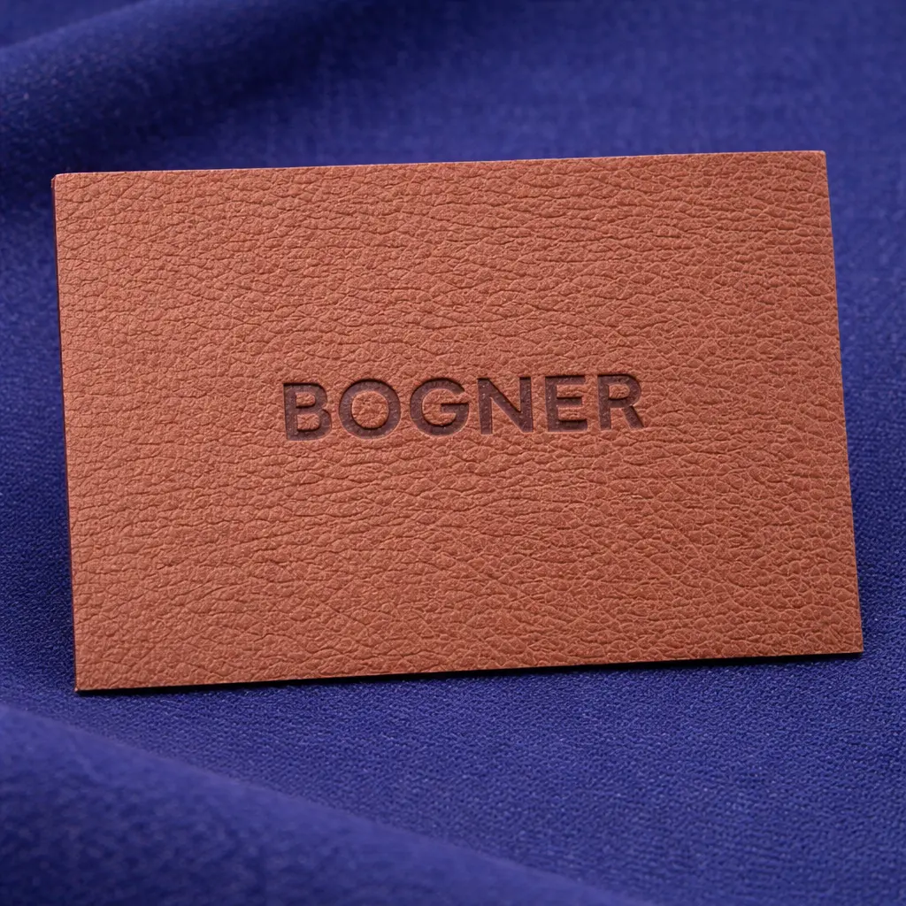 PBL-3363 sustainable leather alternative label for garment branding