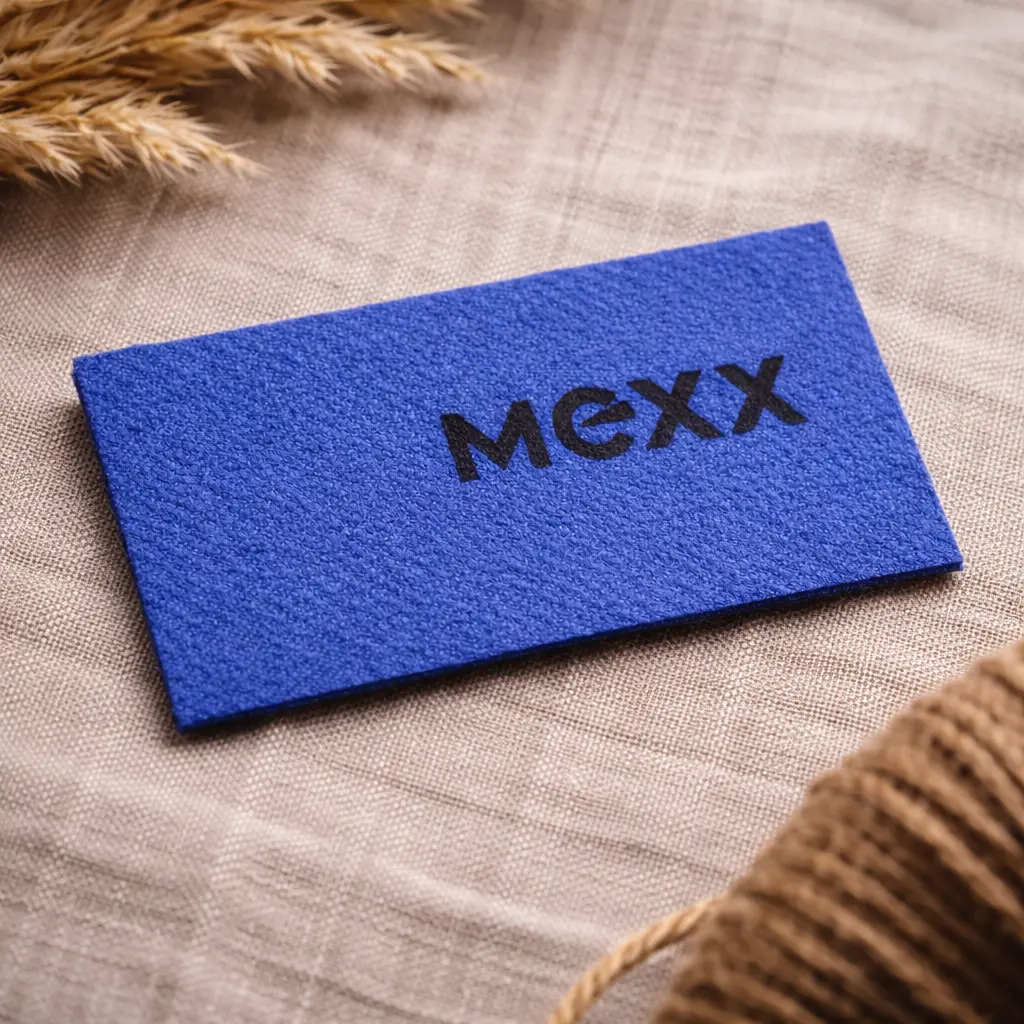 PL-3218 suede PU label for garment branding